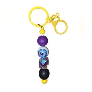 Yellow and Purple Baltimore Ravens Key Holder